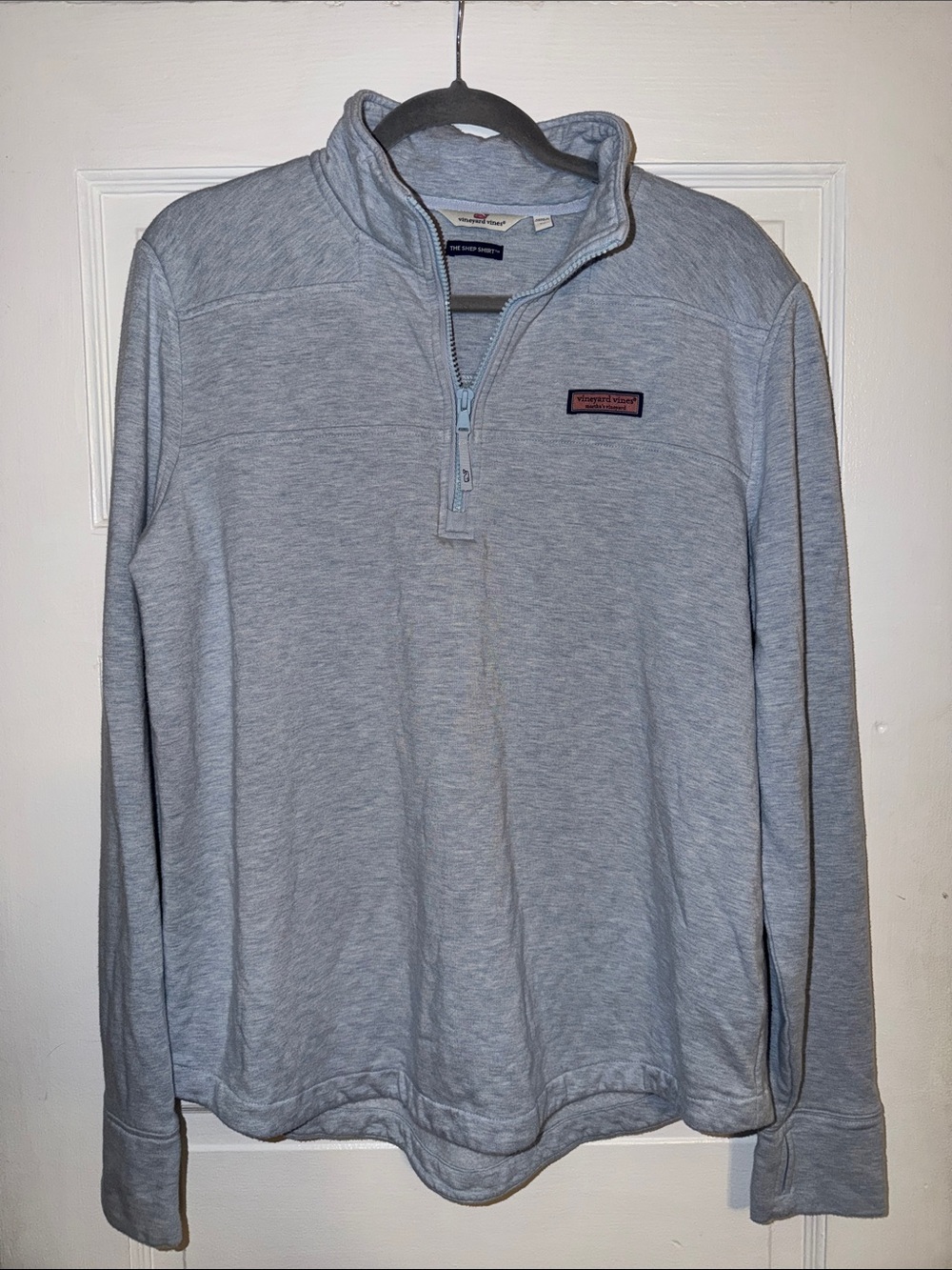 vineyard vines Dreamcloth Relaxed Shep Shirt Baby Blue Quarter-Zip XL
